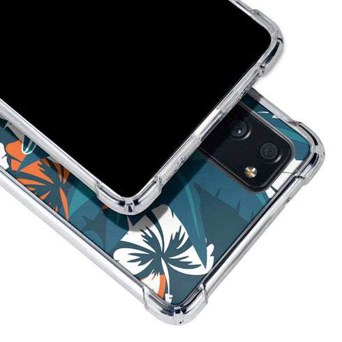 NFL Miami Dolphins Tropical Print Galaxy S20 FE Clear Case
